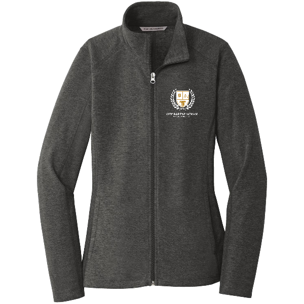 City Baptist School Ladies Heather Microfleece Full-Zip Jacket