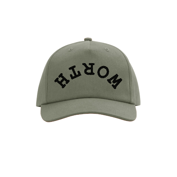 5-Panel Black flipped Worth Hat