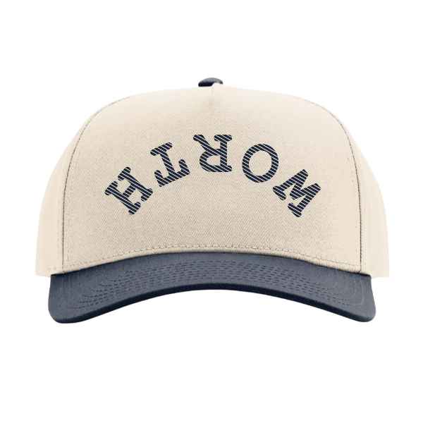 Full Fabric Navy flipped Worth Hat