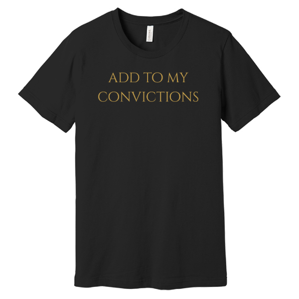 Add Convictions Bella Canvas Tee - Church name on back