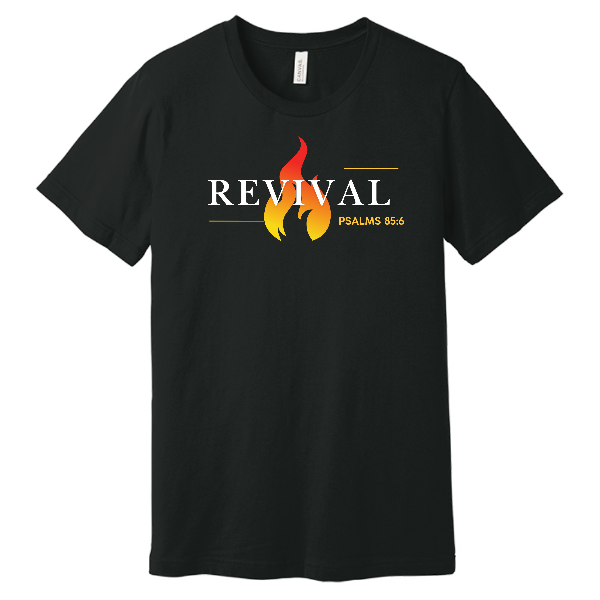 Revival First Bella Tee - Church Name printed on back