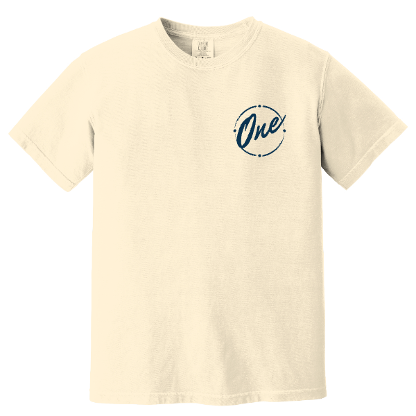 One Church • One Future | Comfort Colors Heavyweight Ring Spun Tee | Ivory & Navy