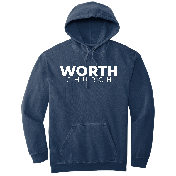 Comfort Colors Hooded Sweatshirt- WORTH CHURCH