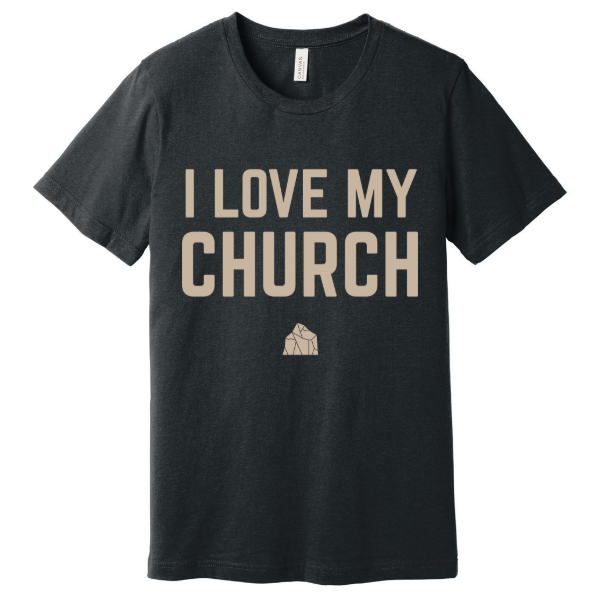 I Love My Church Tee - Bella Canvas Unisex Heather CVC Short Sleeve Tee