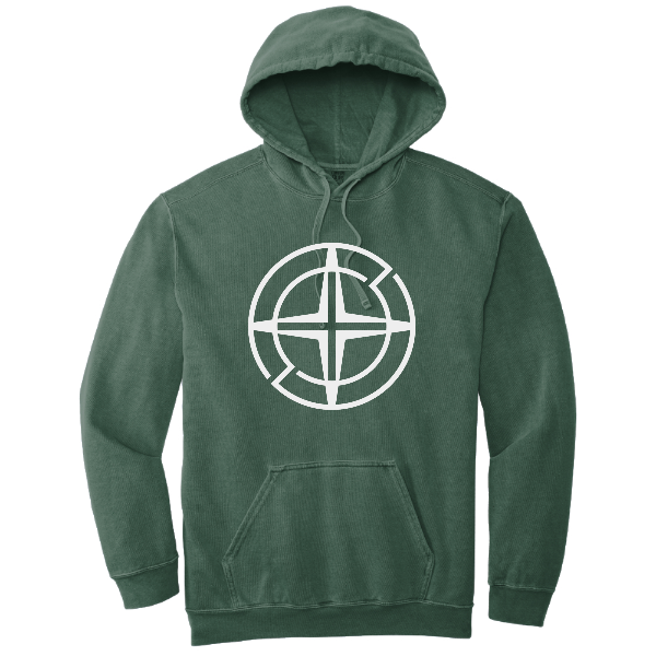 Compass Logo Comfort Colors Lightweight Fleece Hooded Sweatshirt