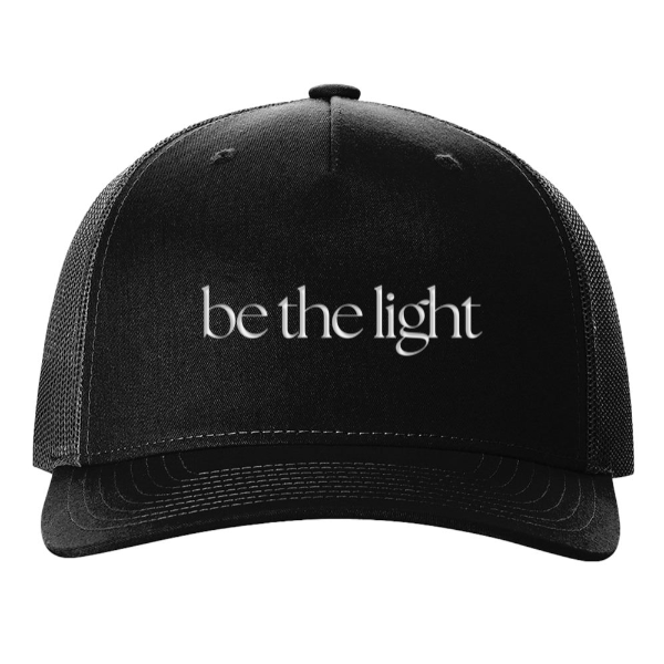 "be the light" trucker hat