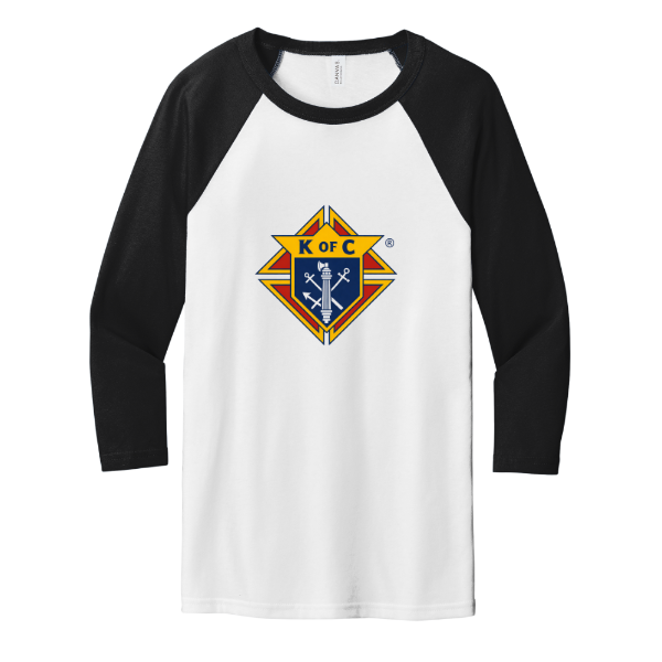Bella Canvas Unisex 3/4-Sleeve Baseball Tee
