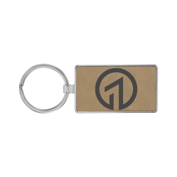 One Thing Leatherette Metal Keychain