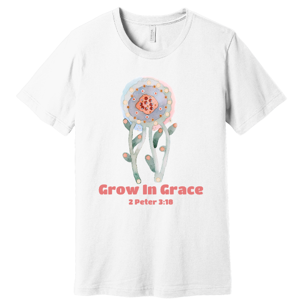 Grow in Grace" Artist Series – Ultra-Soft CVC Jersey Tee Bella Canvas Unisex