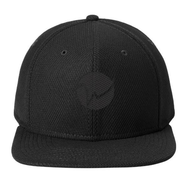 New Era Original Fit Diamond Era Flat Bill Snapback Cap Black "W" Logo On Black