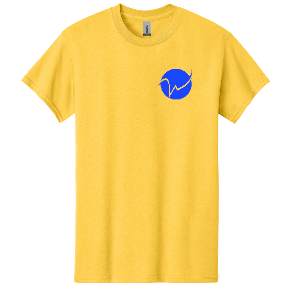 Ladies Heavy Cotton T-Shirt with Blue "W"-Logo (Chest)