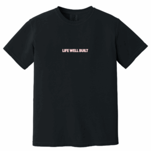 FOUNDATION YTH “LIFE WELL BUILT” TEE - PINK PRINT