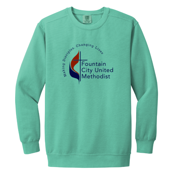 Church Logo - Comfort Colors Lightweight Fleece Crewneck Sweatshirt