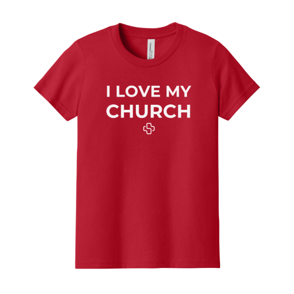 Youth "I Love My Church" Bella Canvas Jersey Tee