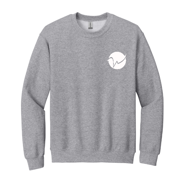 Gildan Heavy Blend Crewneck Sweatshirt with "W" logo in white.