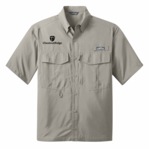 Eddie Bauer Short Sleeve Performance Fishing Shirt w/ Embroidered Logo