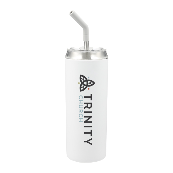 White Straw Tumbler