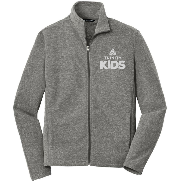 Port Authority Heather Microfleece Full-Zip Jacket